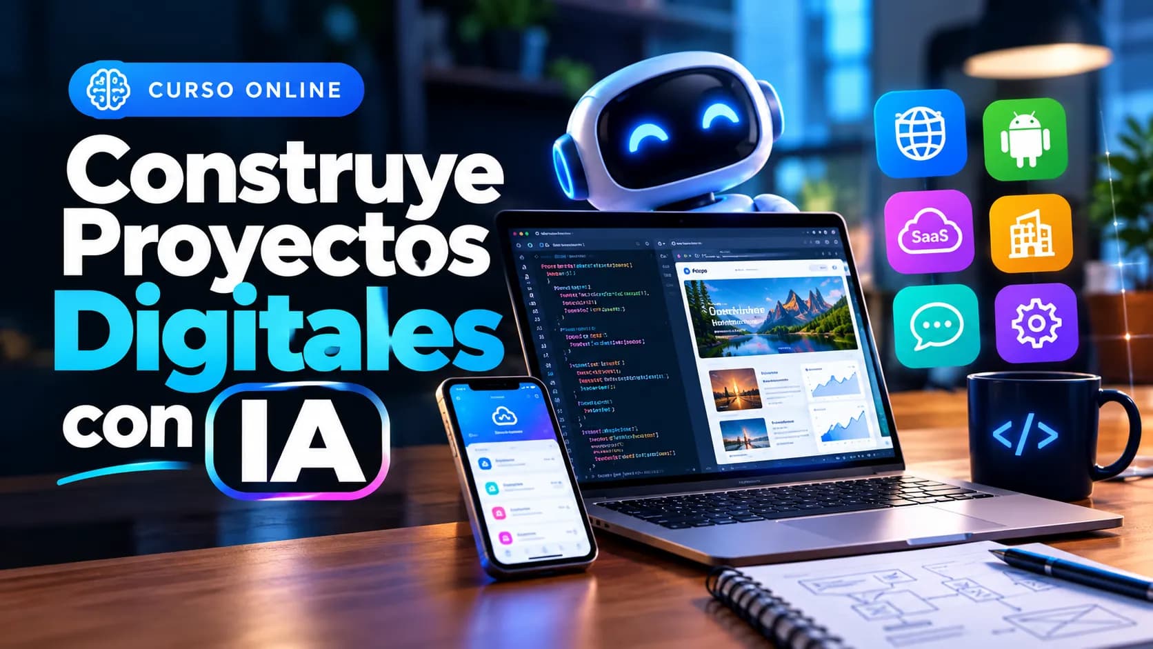 Construye con IA: webs, apps y SaaS que generan dinero
